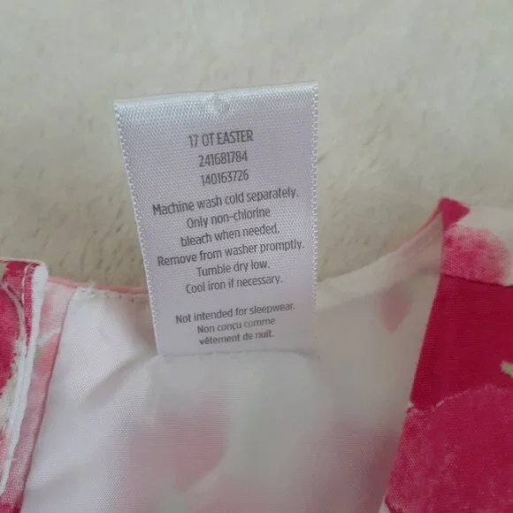 Gymboree Girls Size 7 White Pink Floral Cotton Dress - Picture 6 of 12